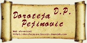 Doroteja Pejinović vizit kartica